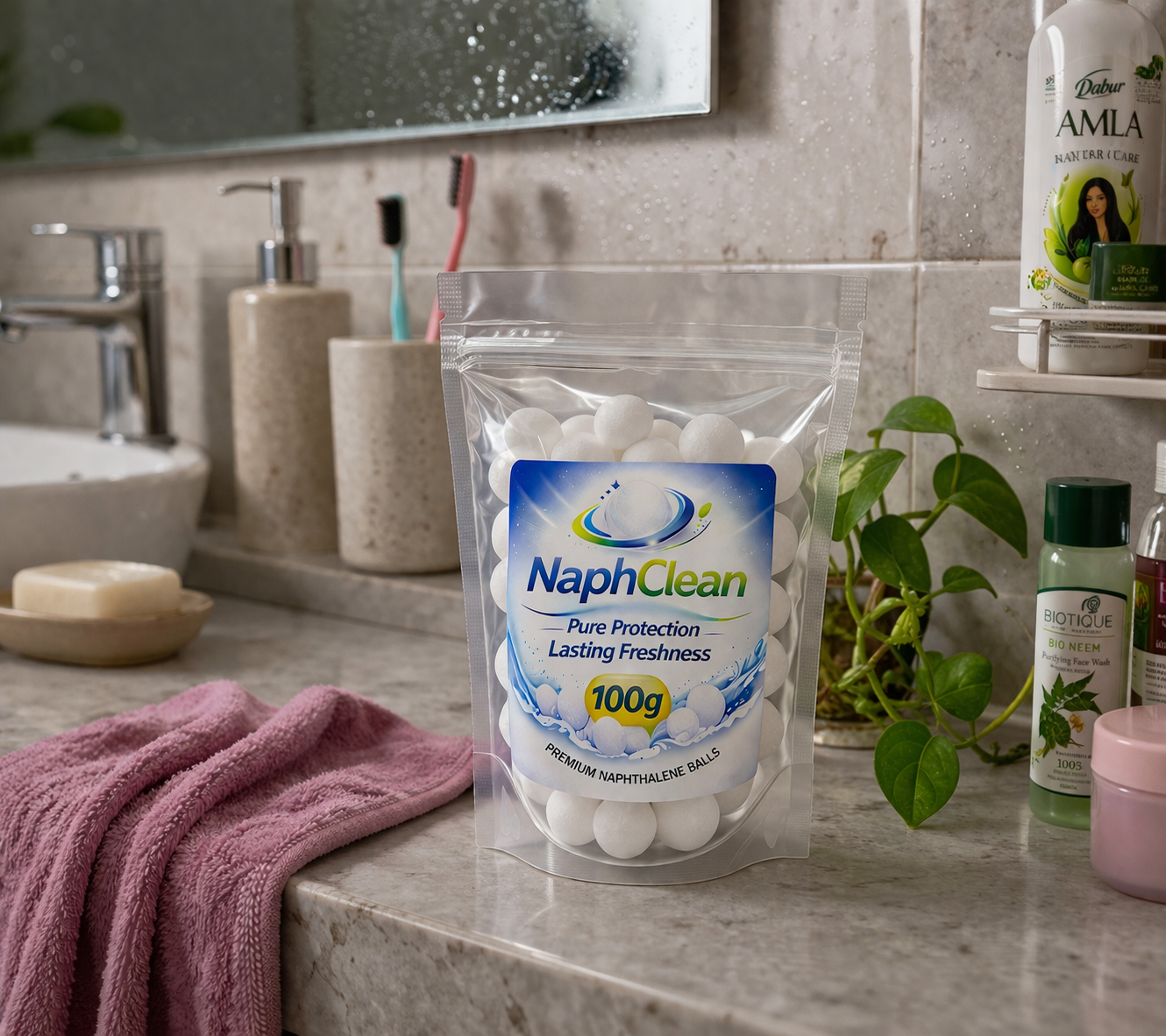 NaphClean Naphthalene Balls — 100g | Everyday Wardrobe Pest Control
