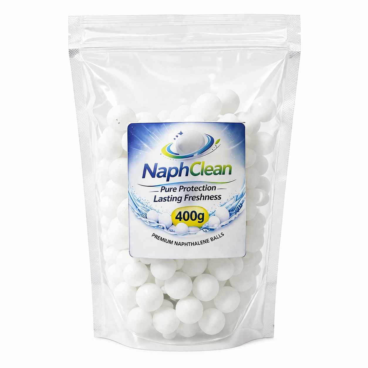 NaphClean Naphthalene Balls — 400g | Long-Lasting Family Pack