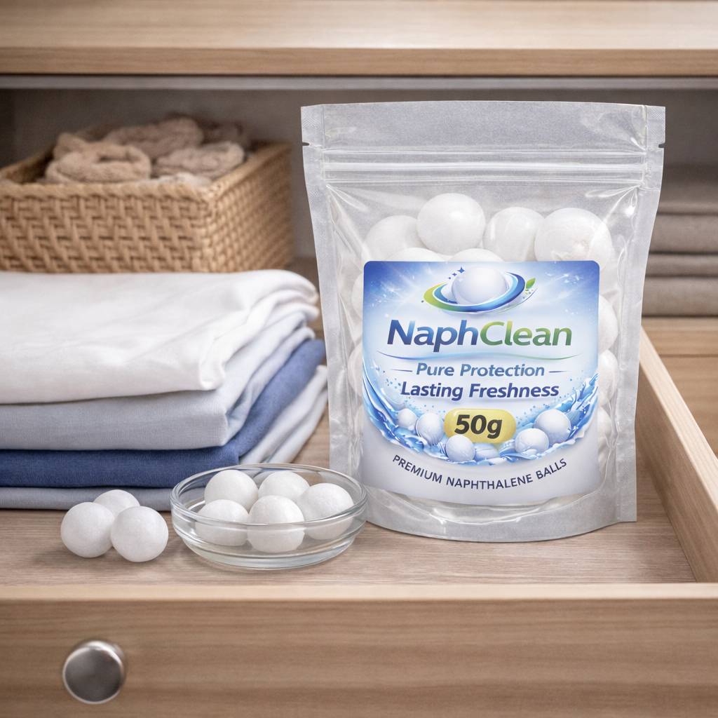 NaphClean Naphthalene Balls — 50g | Compact Wardrobe & Drawer Protection