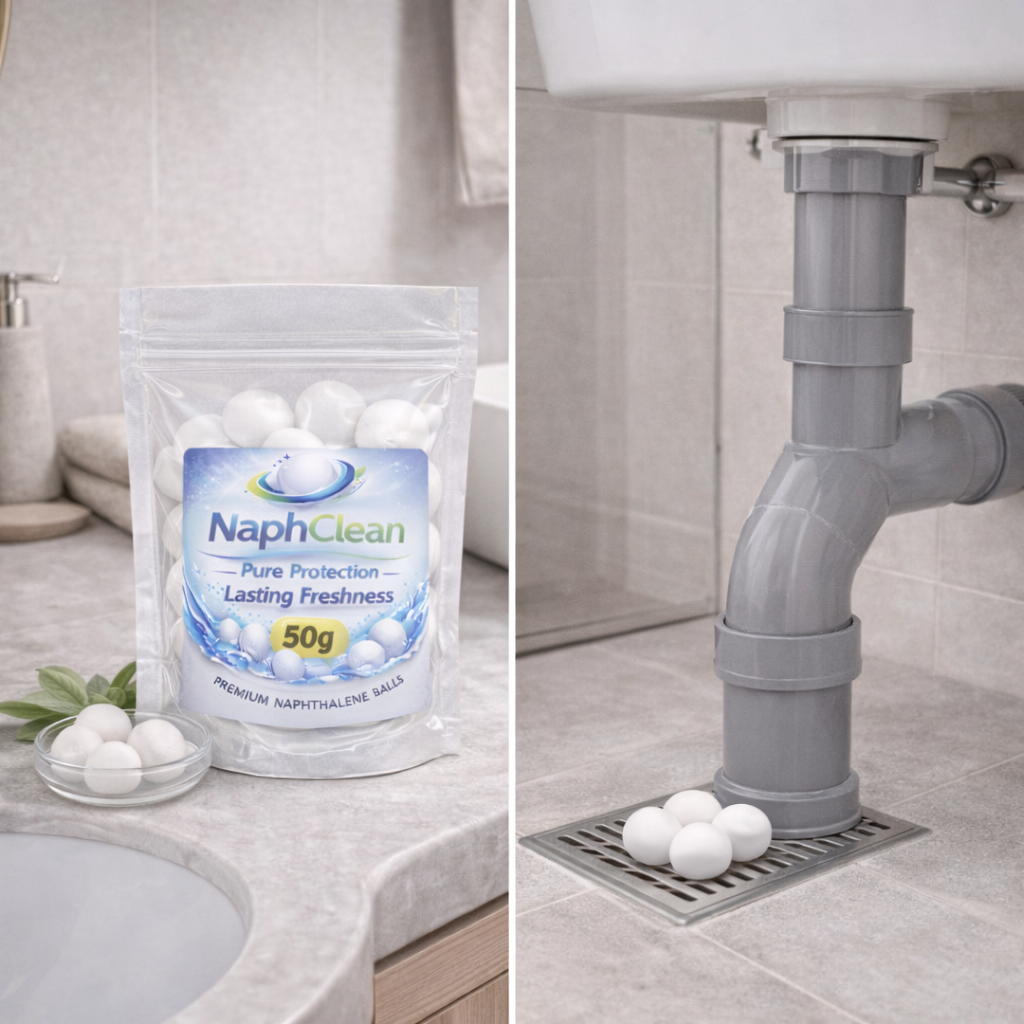 NaphClean Naphthalene Balls — 50g | Compact Wardrobe & Drawer Protection