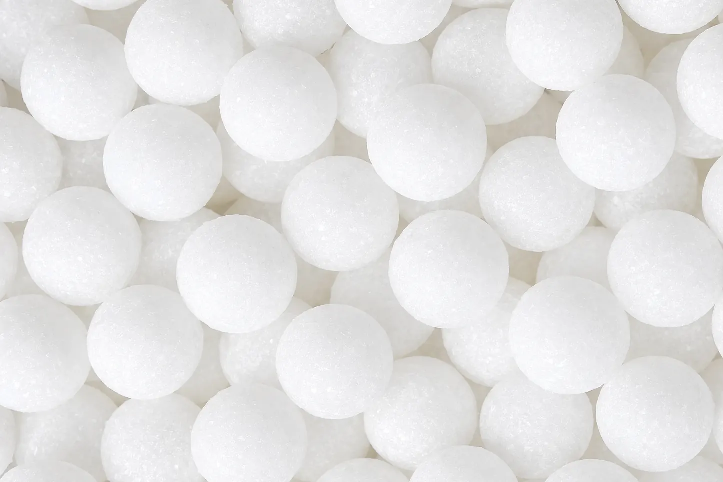 Close-up of white NaphClean naphthalene balls